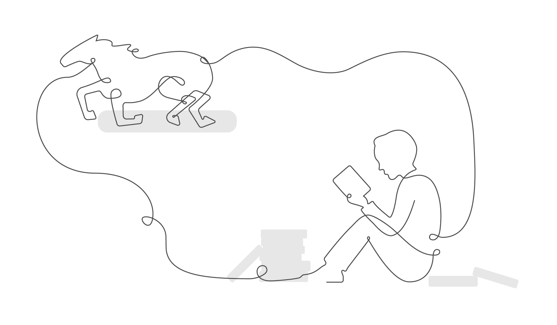 Student reading